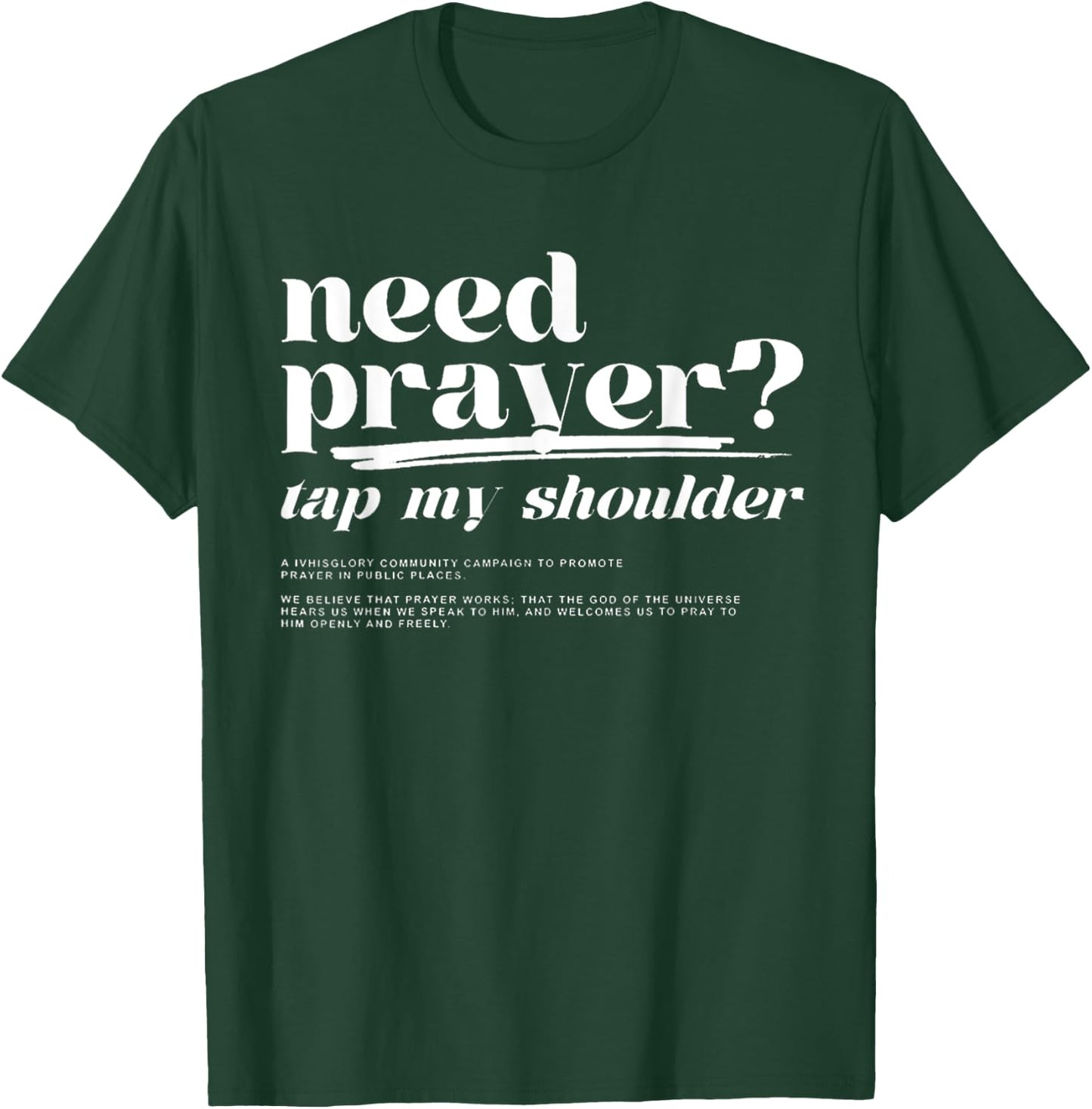 Funny Need Prayer Tap My Shoulder Christian Washed T-Shirt - T-Shirt | Forest