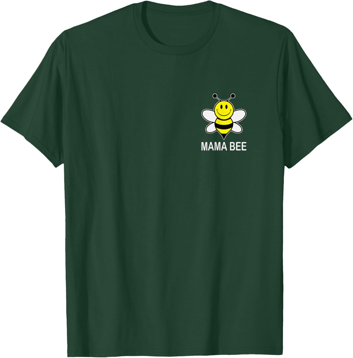 Mama Bee Family Matching Cute Funny Yellow Smile Face Bee T-Shirt - T-Shirt | Forest