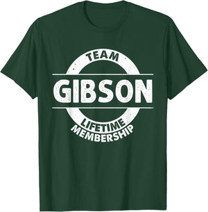 GIBSON Gift Funny Surname Family Tree Birthday Reunion Idea T-Shirt - T-Shirt | Forest