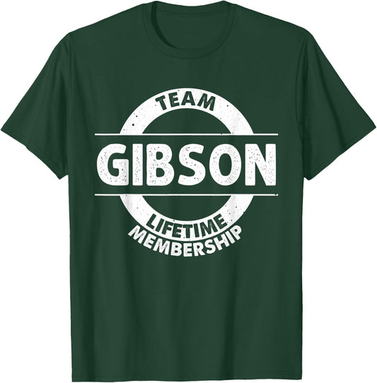 GIBSON Gift Funny Surname Family Tree Birthday Reunion Idea T-Shirt - T-Shirt | Forest