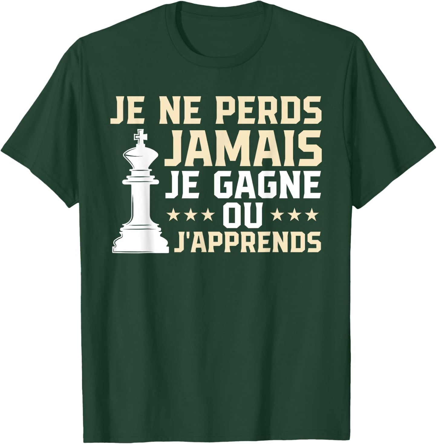 I Never Lose I Win Or I Learn Funny Chess , Black, S T-Shirt - T-Shirt | Forest