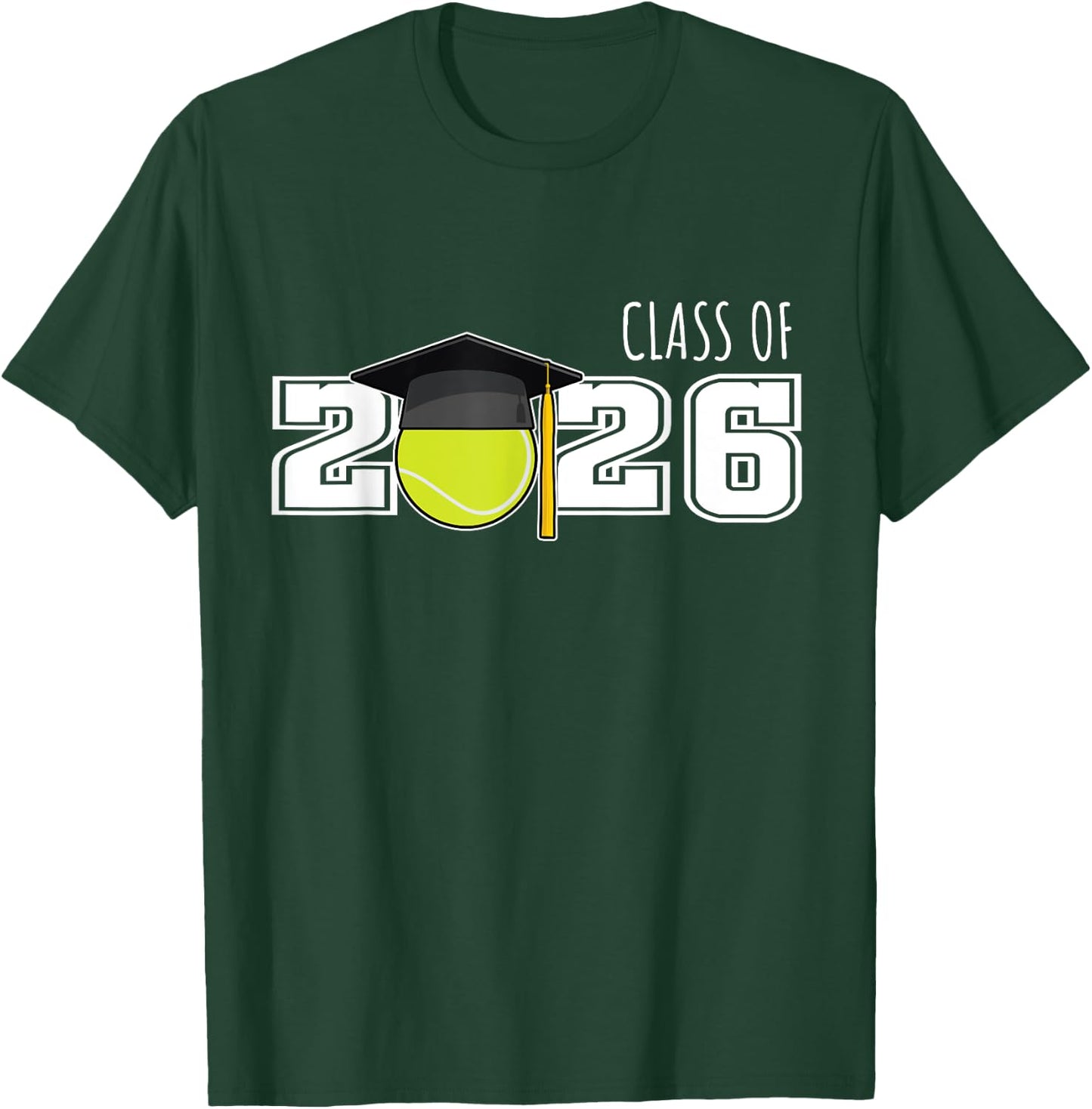 Class of 2026 Tennis Senior Shirt | Senior 2026 Tennis T-Shirt - T-Shirt | Forest