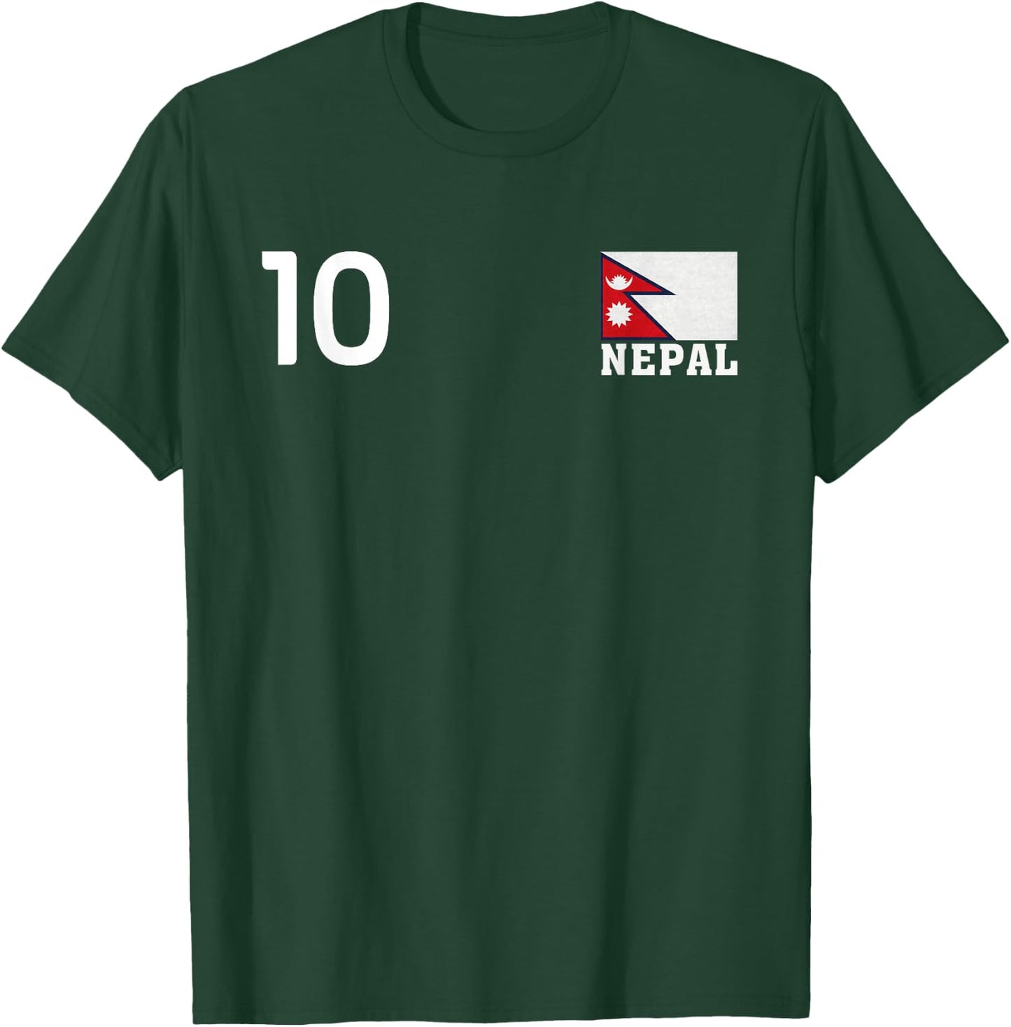 Nepal Number 10 National Flag Country Pride Heritage T-Shirt - T-Shirt | Forest