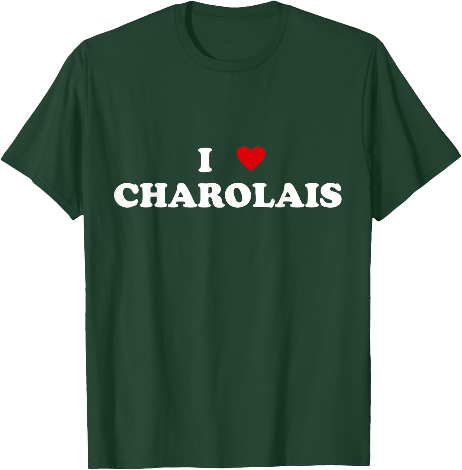 I Heart Breed Cattle Farmer - Cow I Love Charolais T-Shirt - T-Shirt | Forest