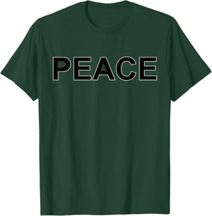Peace Large Police in Black with White Edge T-Shirt - T-Shirt | Forest