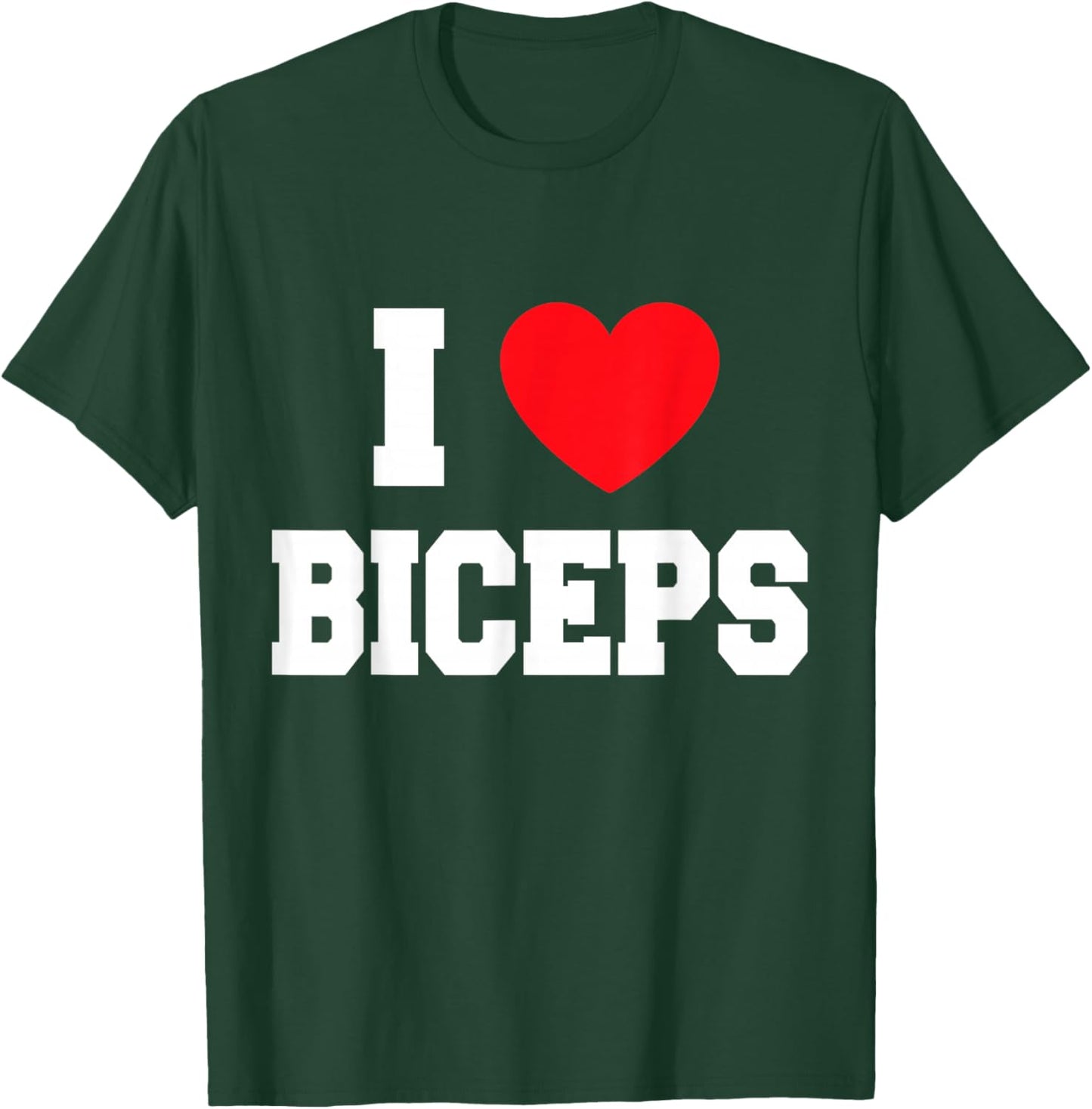 I Love Biceps , black T-Shirt - T-Shirt | Forest