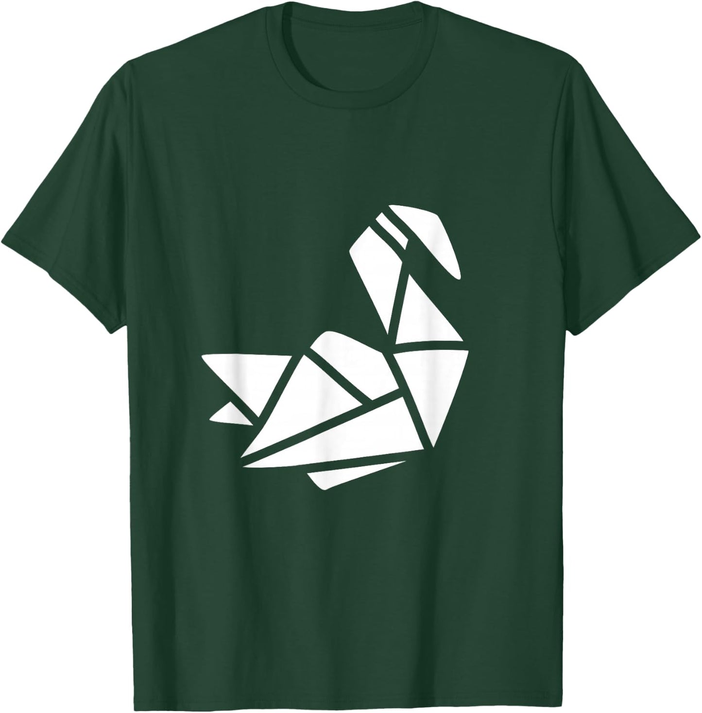 Origami Swan Men Women T-Shirt - T-Shirt | Forest