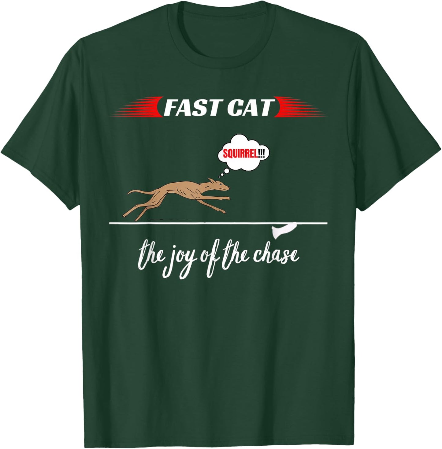 Funny Vintage Fast Cat Dog Sport Women Kids T-Shirt - T-Shirt | Forest
