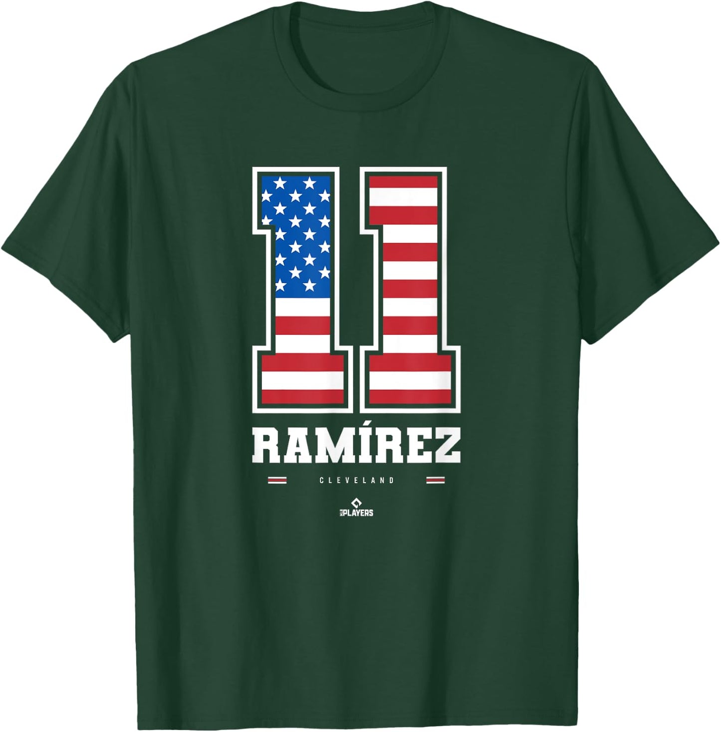 Jose Ramirez - US Flag Number T-Shirt - T-Shirt | Forest
