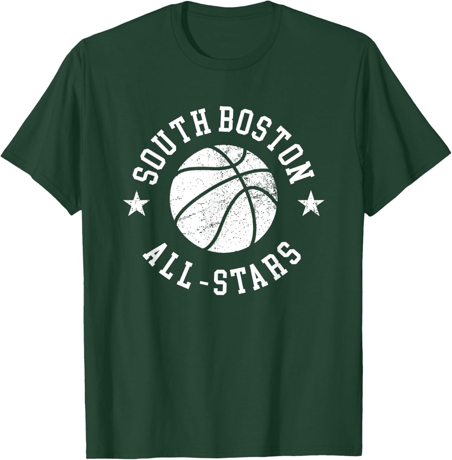 South Boston Vintage All-Stars Retro 80s Basketball T-Shirt - T-Shirt | Forest