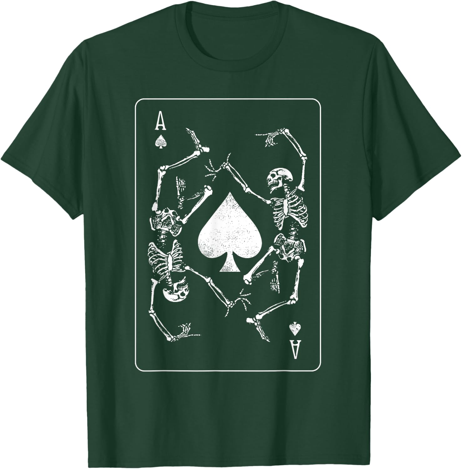 Ace Of Spades Skeleton Skull Death Dealer Gambler Card Shark T-Shirt - T-Shirt | Forest