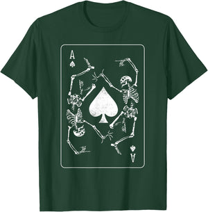 Ace Of Spades Skeleton Skull Death Dealer Gambler Card Shark T-Shirt - T-Shirt | Forest
