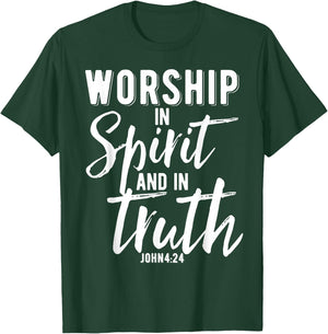 Christian Bible Verse Design Praise and Worship Team Gift T-Shirt - T-Shirt | Forest