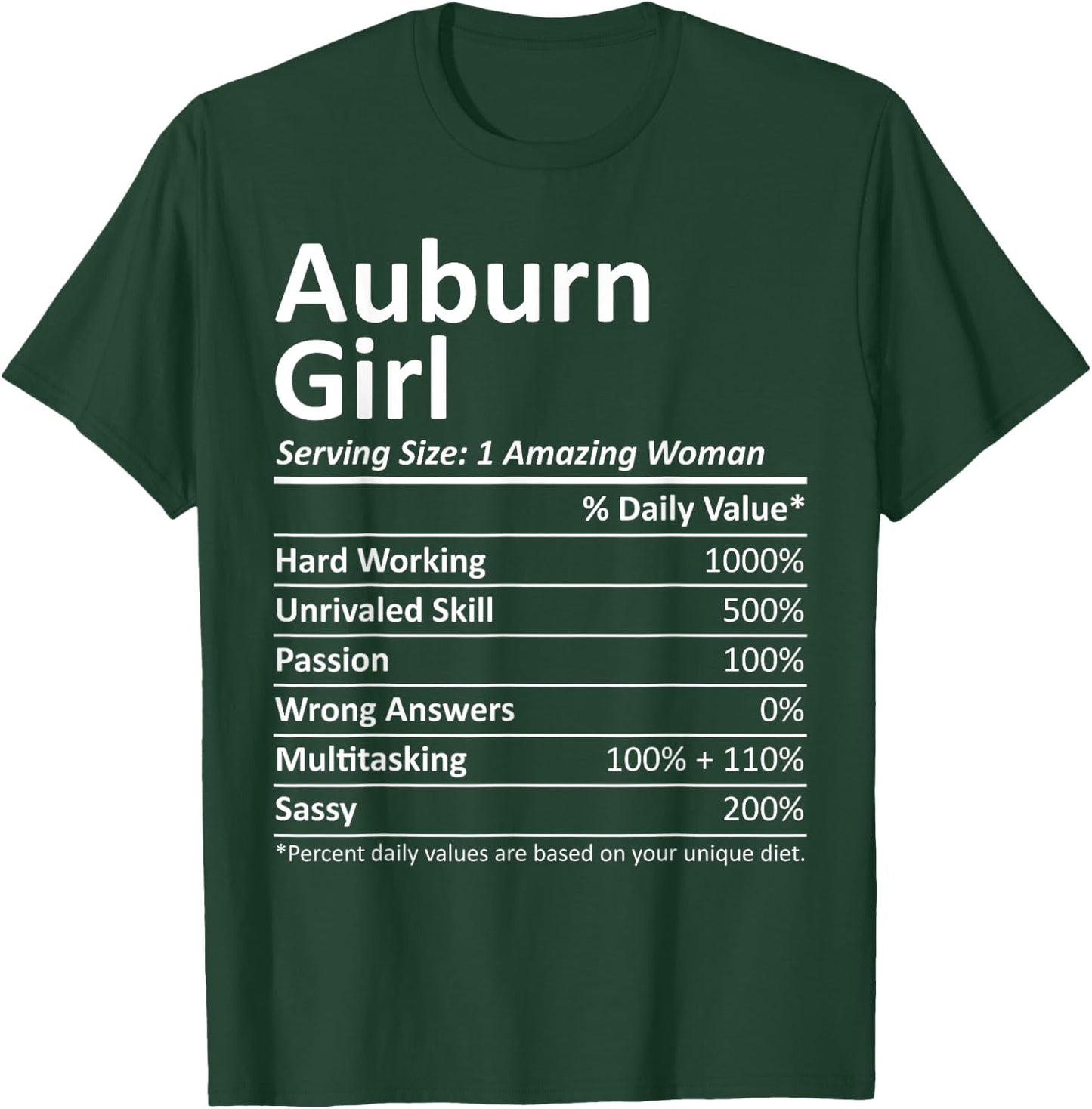 AUBURN GIRL AL ALABAMA Funny City Home Roots USA Gift T-Shirt - T-Shirt | Forest
