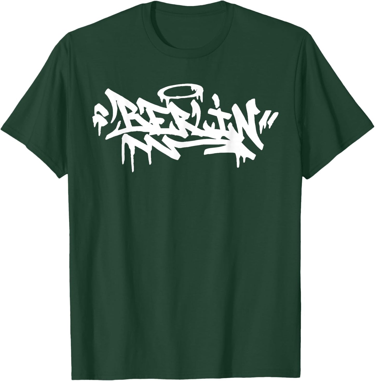 Berlin City Graffiti Street Art Hand Style Germany Hip Hop , black T-Shirt - T-Shirt | Forest