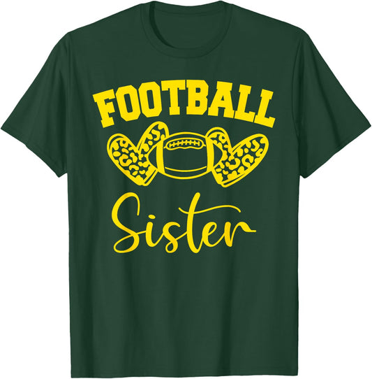 American Football Sister Football Family Matching T-Shirt - T-Shirt | Forest