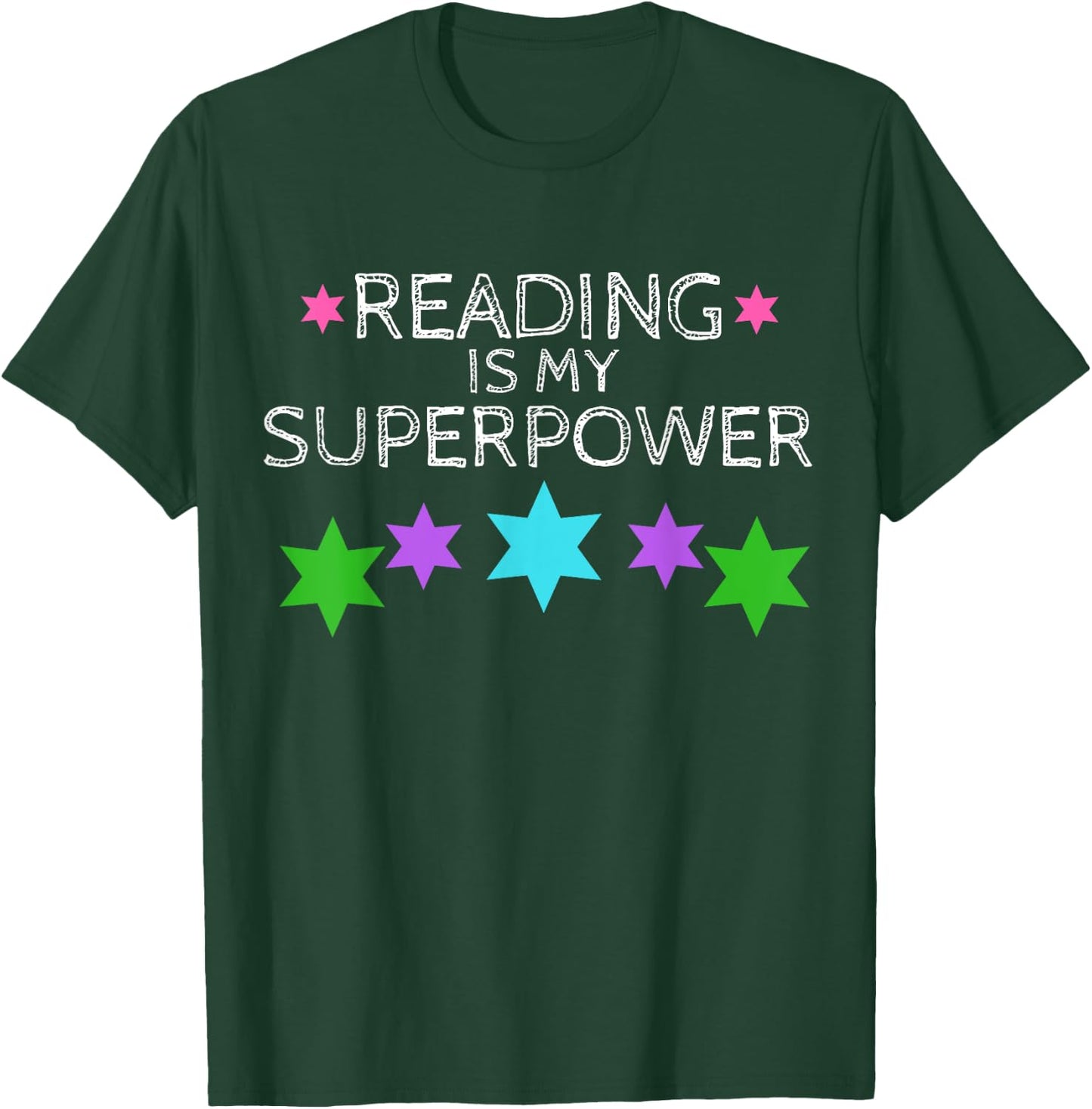 Reading is My Superpower Boy Girl Book Lover Reader T Shirt T-Shirt - T-Shirt | Forest