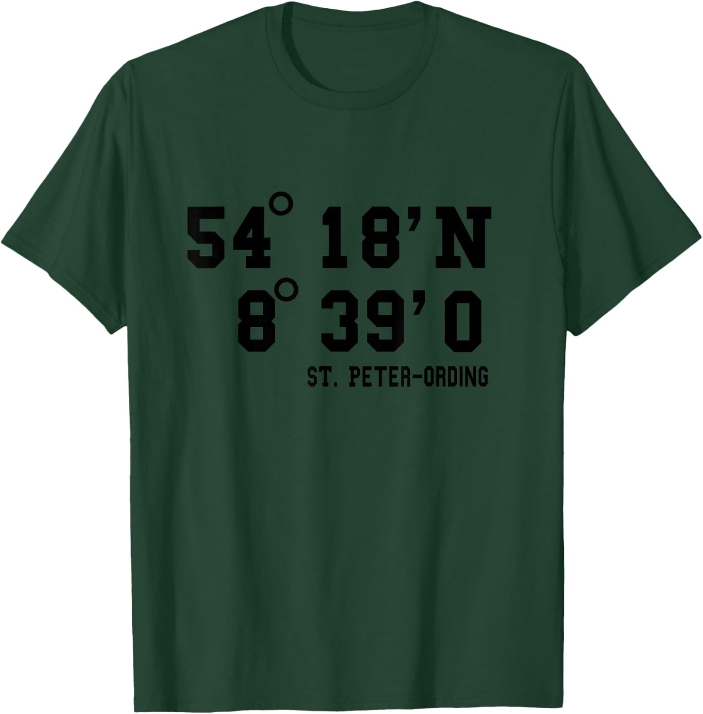 Sankt Peter Ording Koordinaten Design Nordseeküste Urlaub T-Shirt - T-Shirt | Forest