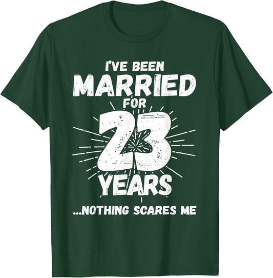 Couples Married 23 Years - Funny 23rd Wedding Anniversary T-Shirt - T-Shirt | Forest