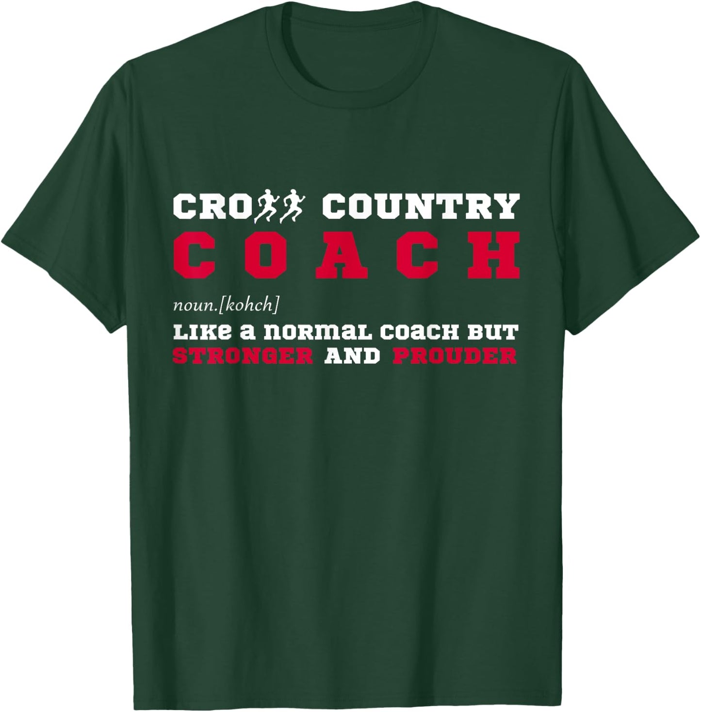 Cross Country Coach Sports Coaching Fun Definition T-Shirt - T-Shirt | Forest