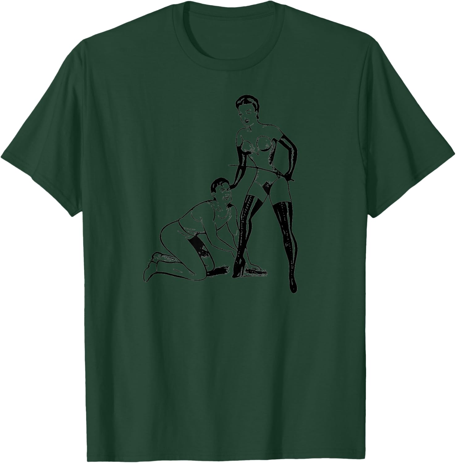 Dominatrix Boots BDSM Submissive Man FemDom BDSM Bondage T-Shirt - T-Shirt | Forest