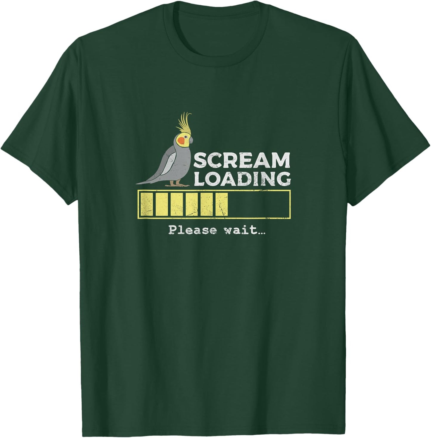 Scream Loading Cockatiel Cockatoo Quarrion Weiro Bird Grunge T-Shirt - T-Shirt | Forest