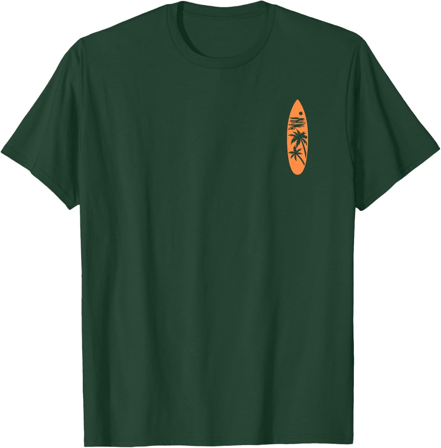 Preppy Vintage Surfer Style Beach Bum Front and Back T-Shirt - T-Shirt | Forest