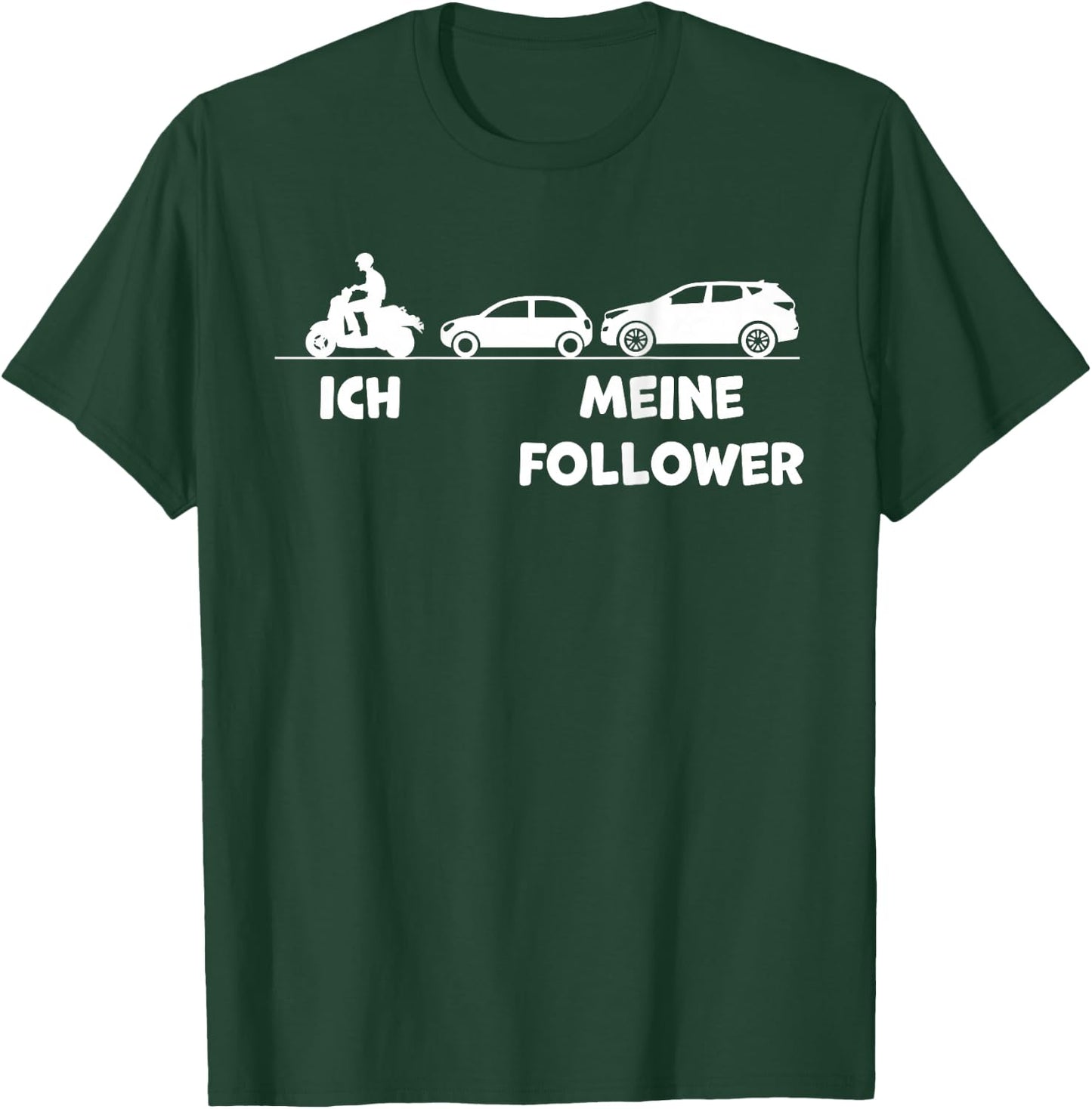 Ich und Meine Follower Funny Moped Scooter , black, s T-Shirt - T-Shirt | Forest