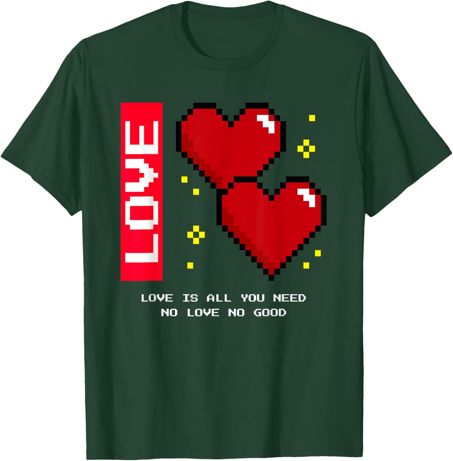 Love Is All You Need - No Love No Good (Heart) , black T-Shirt - T-Shirt | Forest