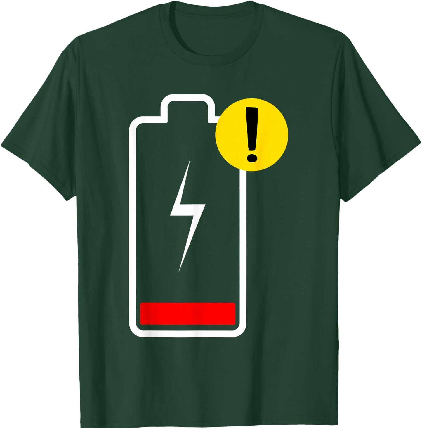 Low Battery Energy Halloween Costume Low Power Battery T-Shirt - T-Shirt | Forest