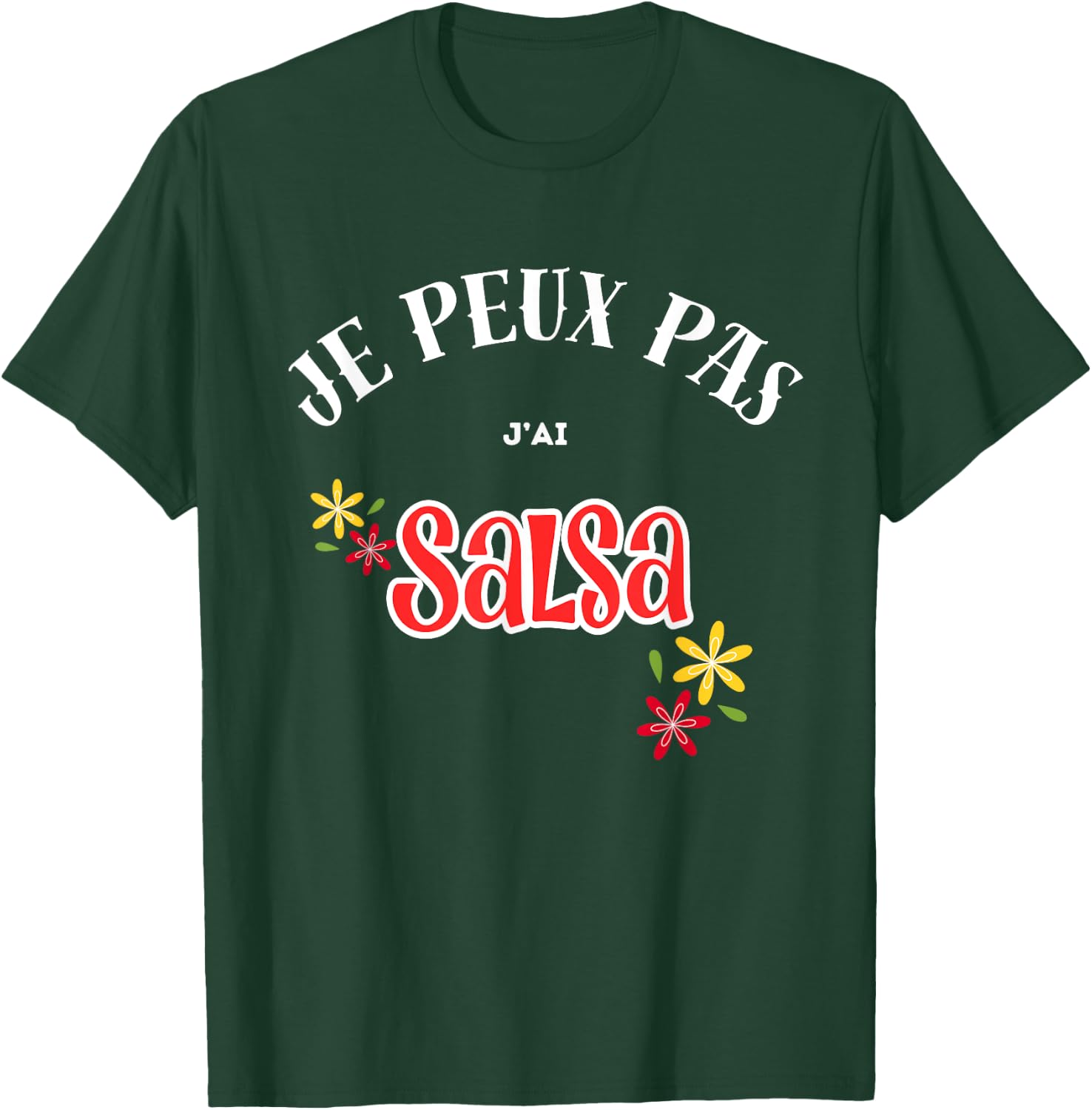 I can't, I salsa , Black, S T-Shirt - T-Shirt | Forest