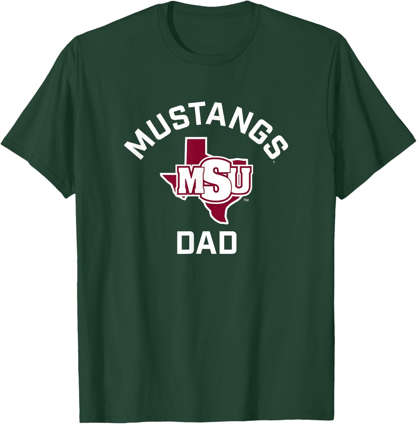Midwestern State University Mustangs Arched Dad T-Shirt - T-Shirt | Forest