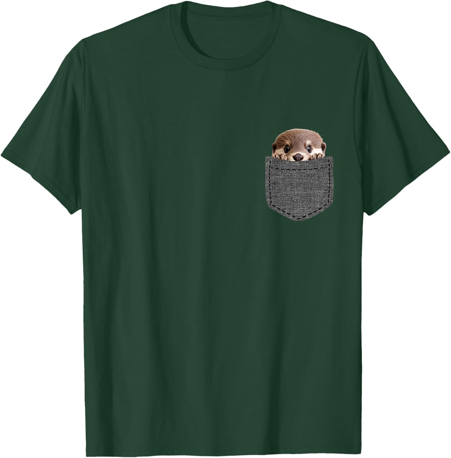 Otter in Pocket T-Shirt - T-Shirt | Forest