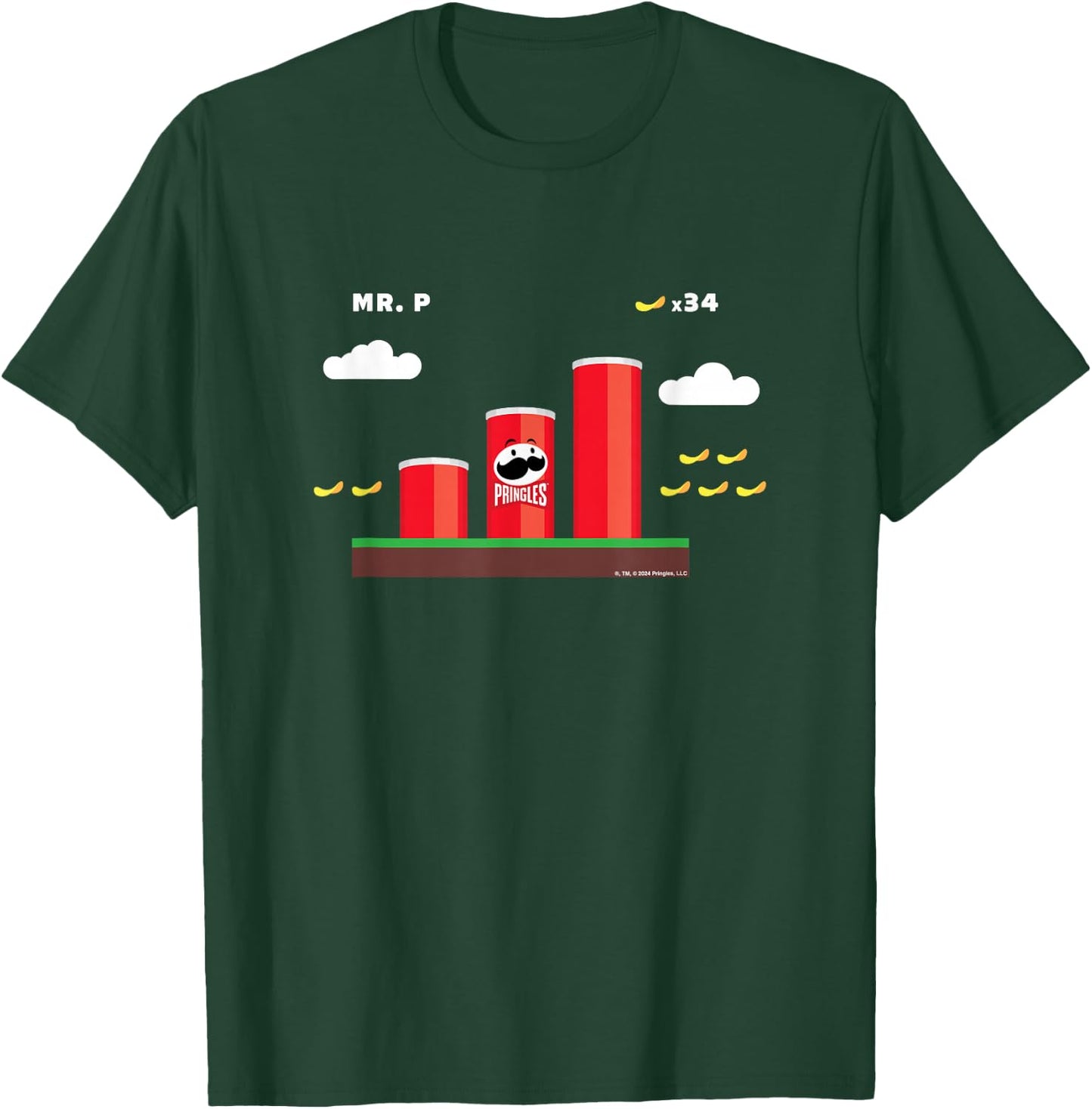 Pringles Gaming Mr P Pipe Platformer Parody , Blue, S T-Shirt - T-Shirt | Forest