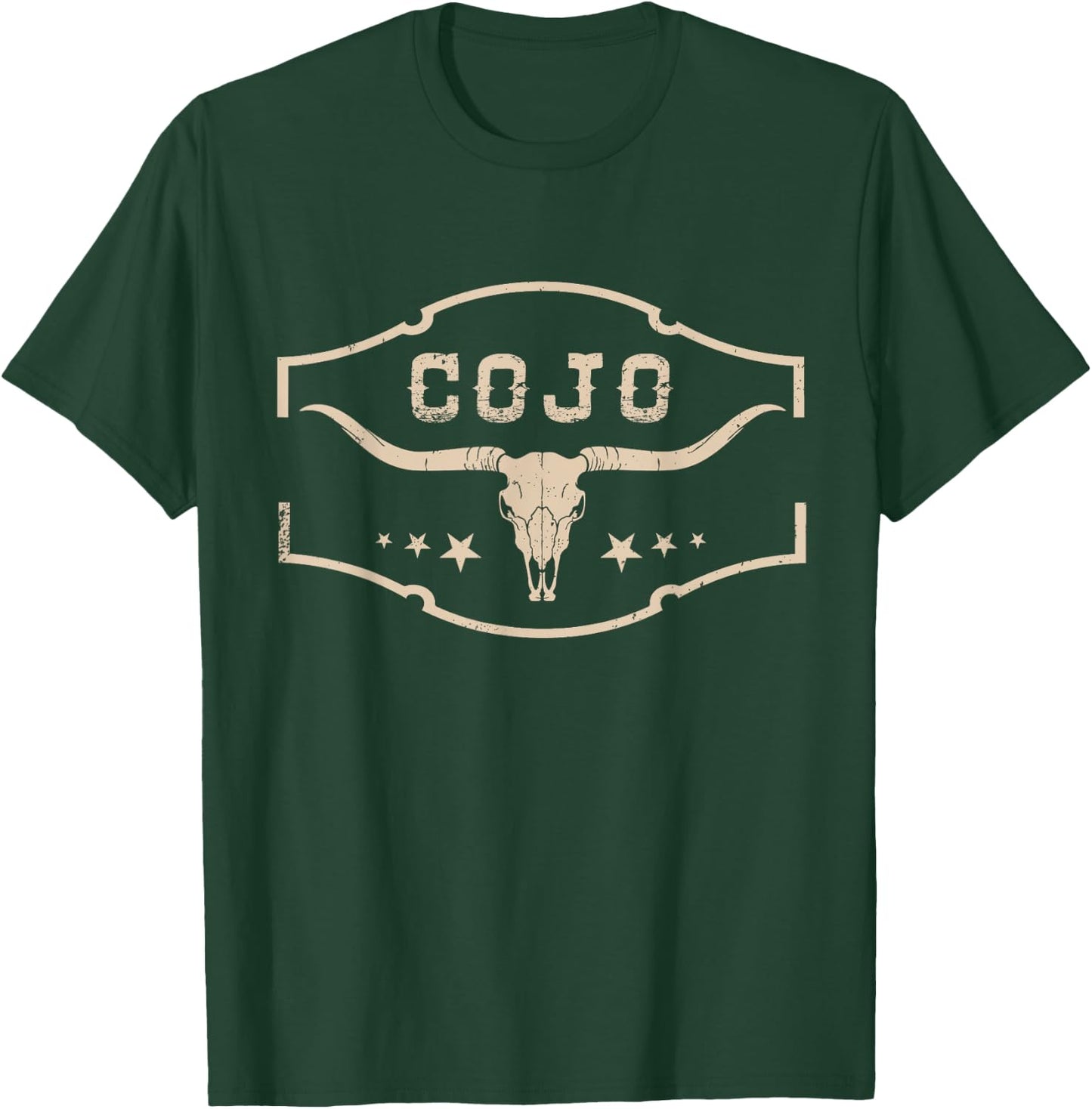 Distressed Cojo Cowhide Name Proud Vintage Retro Bull-Skull T-Shirt - T-Shirt | Forest