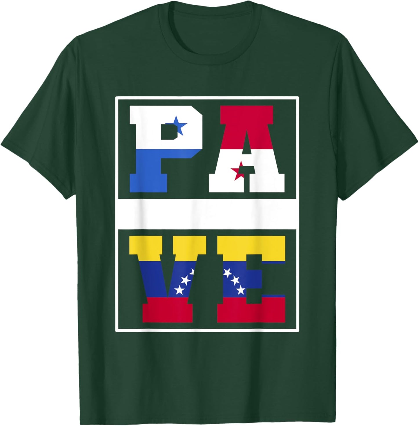 Half Panamanian Venezuelan Mixed Heritage Panama Venezuela T-Shirt - T-Shirt | Forest