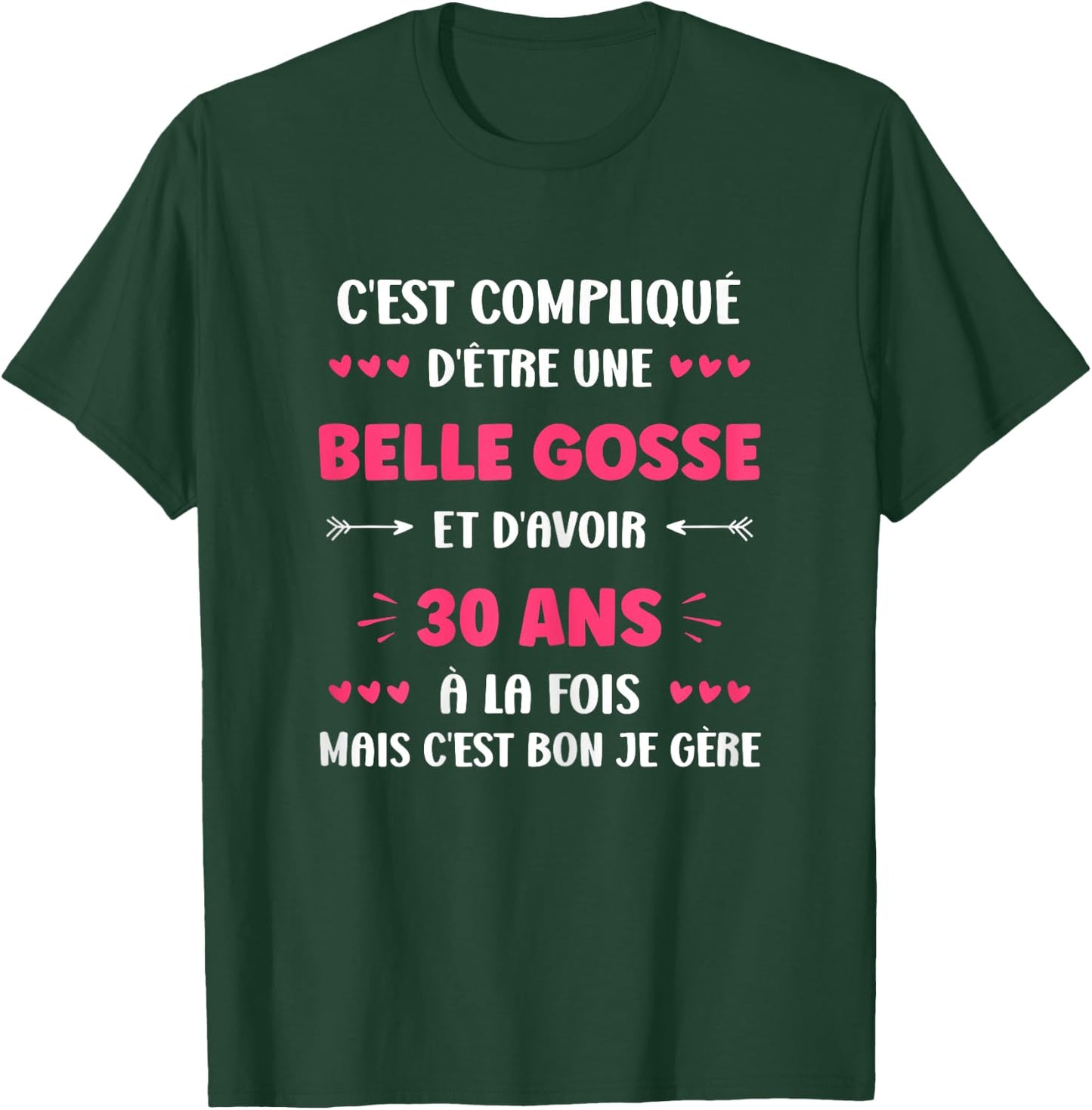Belle Gosse Birthday 30 Years Funny Woman 30 Years , Black, Female X-Small T-Shirt - T-Shirt | Forest