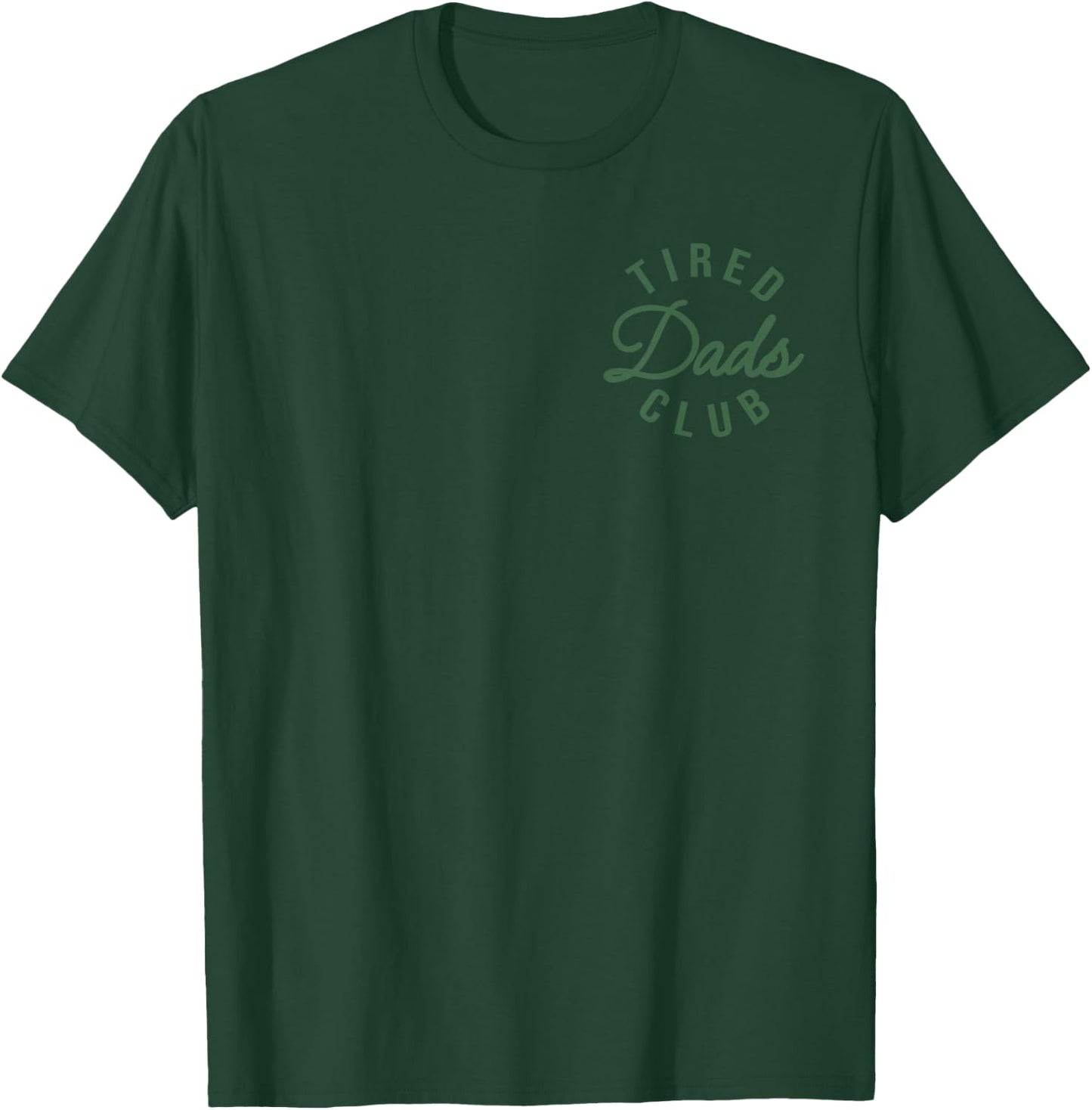 (2 Side) Tired Dads Club Construction Car Track Father's Day T-Shirt - T-Shirt | Forest
