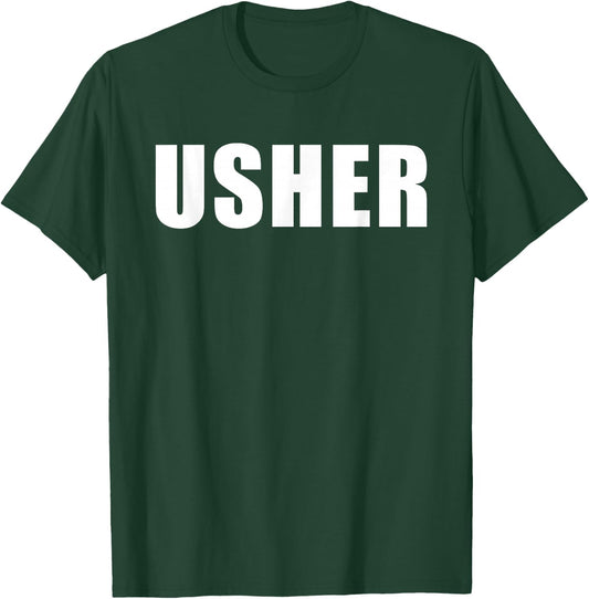 Church Usher - Christian Faith Staff & Volunteer Uniform T-Shirt - T-Shirt | Forest