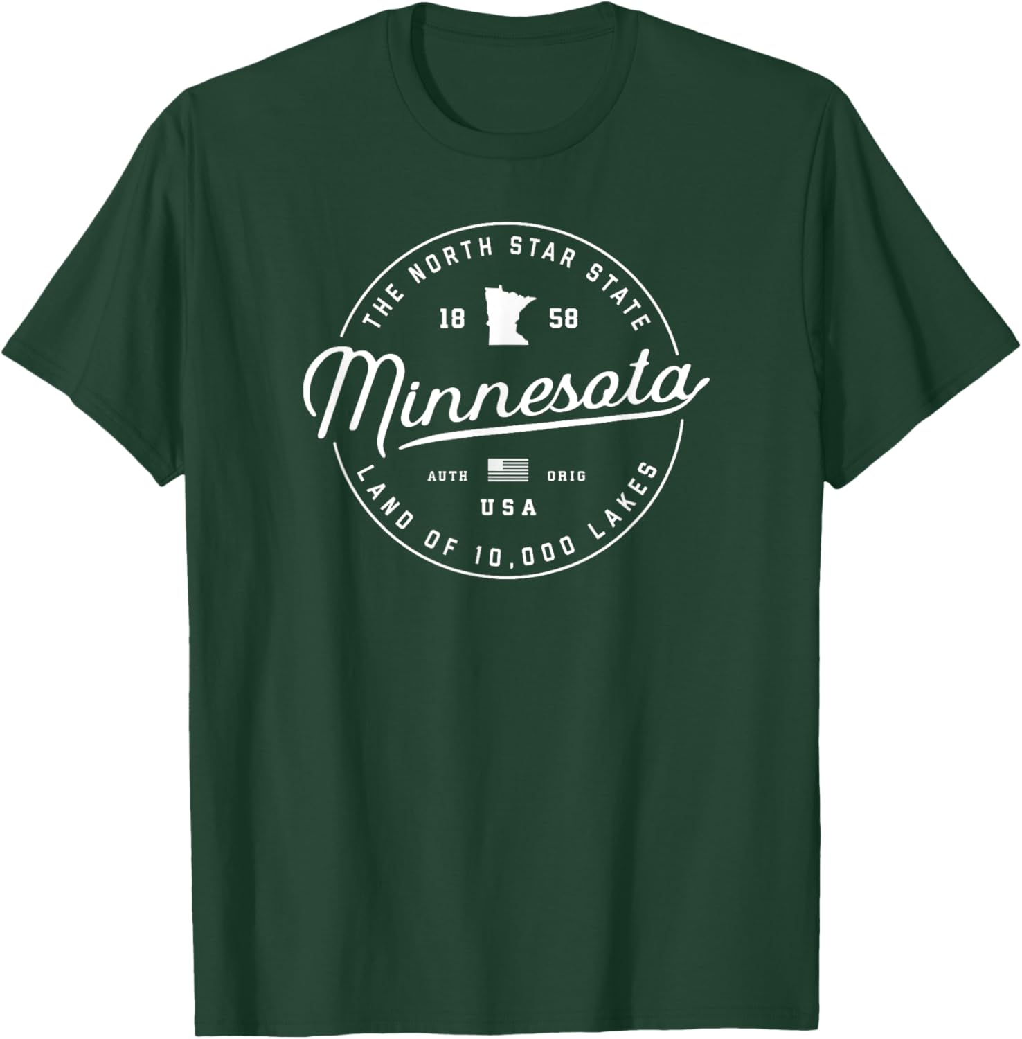 Minnesota , US State Travel Vacation Shirts MN USA Te T-Shirt - T-Shirt | Forest