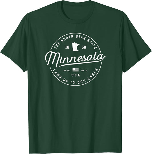 Minnesota , US State Travel Vacation Shirts MN USA Te T-Shirt - T-Shirt | Forest