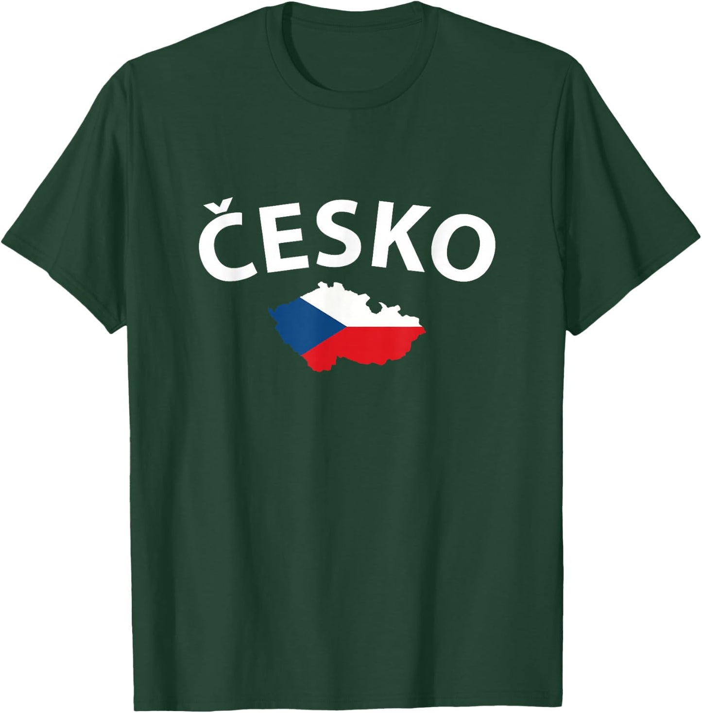 Cesko Karte Tschechien Tschechische Flagge Tscheche T-Shirt - T-Shirt | Forest