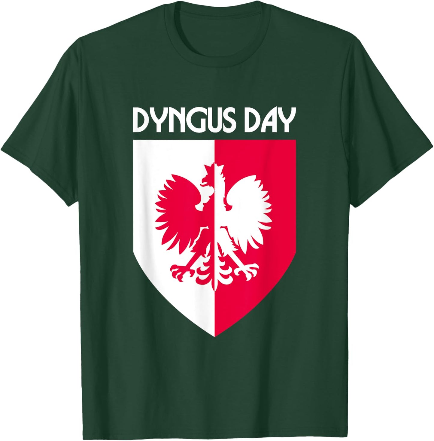 Dyngus Day Polish Eagle Shield T-Shirt - T-Shirt | Forest