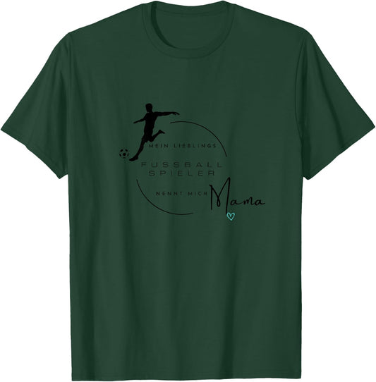 with German Text "FussballMama" [German Language], White T-Shirt - T-Shirt | Forest