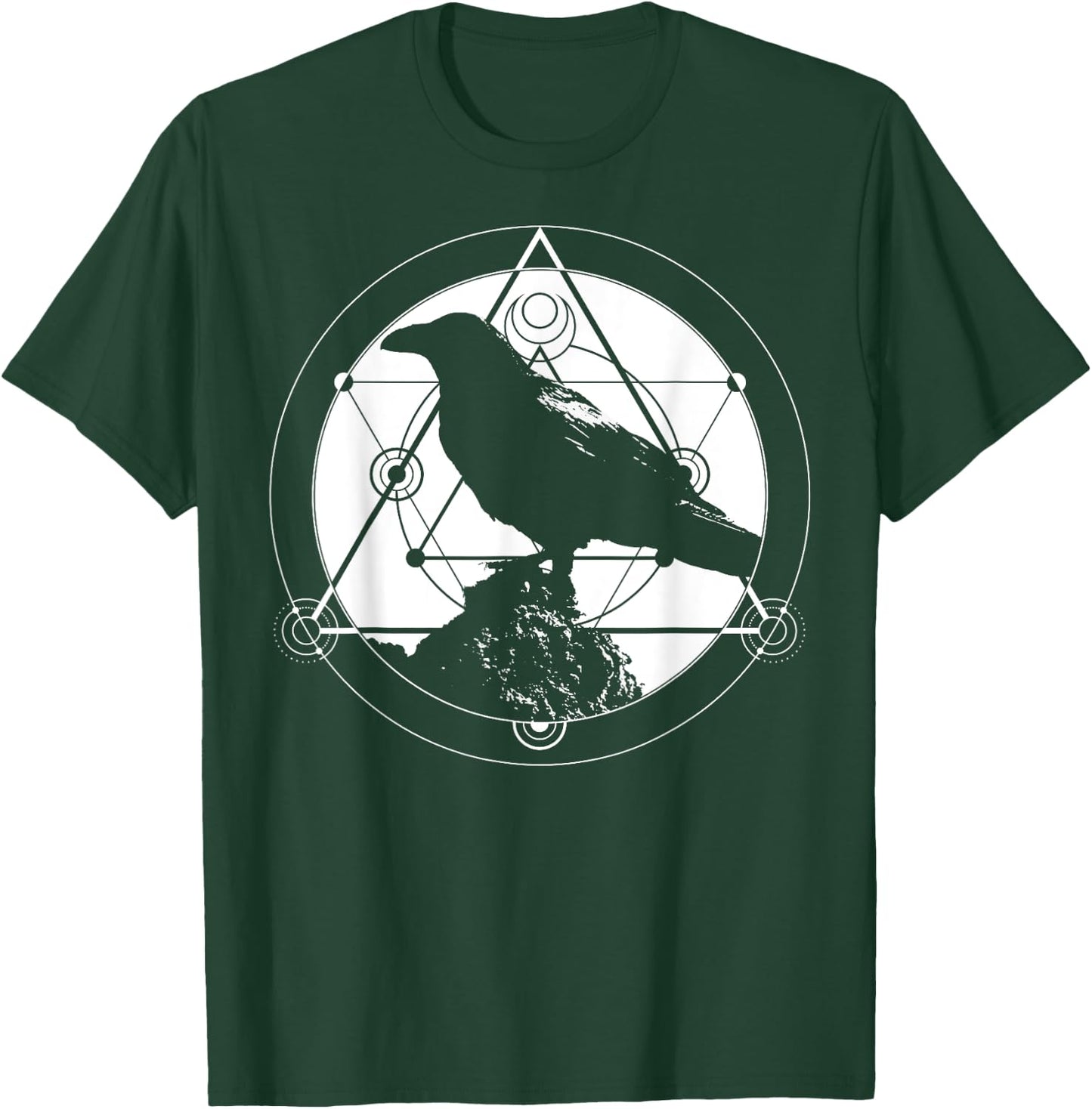 Dark Raven Silhouette Gift design for Crow Raven Fans T-Shirt - T-Shirt | Forest