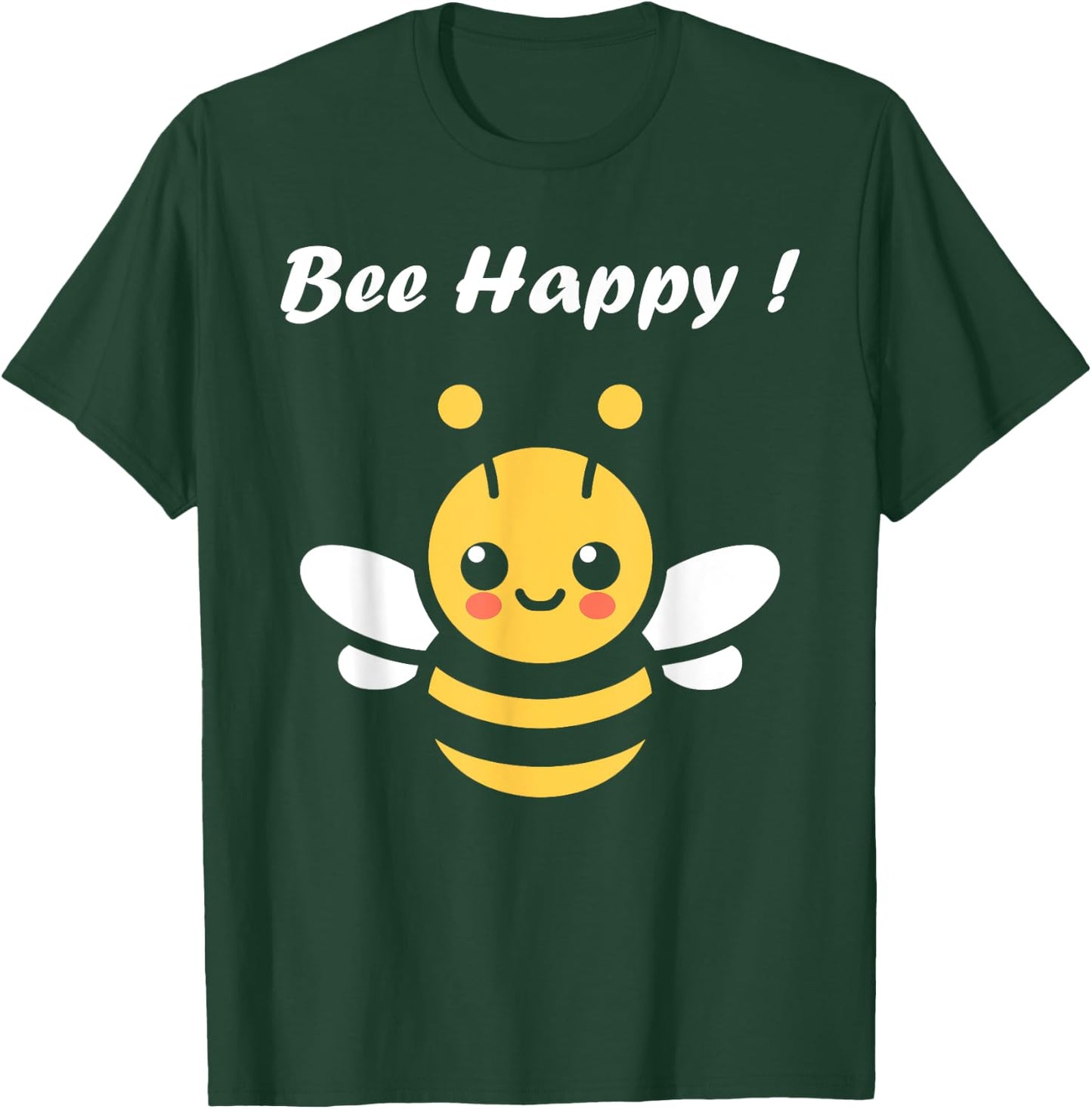 Cute Little Bee Funny Minimalist Bee Happy , Black, S T-Shirt - T-Shirt | Forest