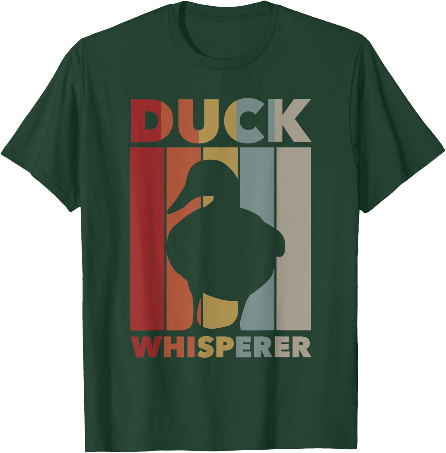 Retro Duck Water Bird - Vintage Duck Whisperer T-Shirt - T-Shirt | Forest