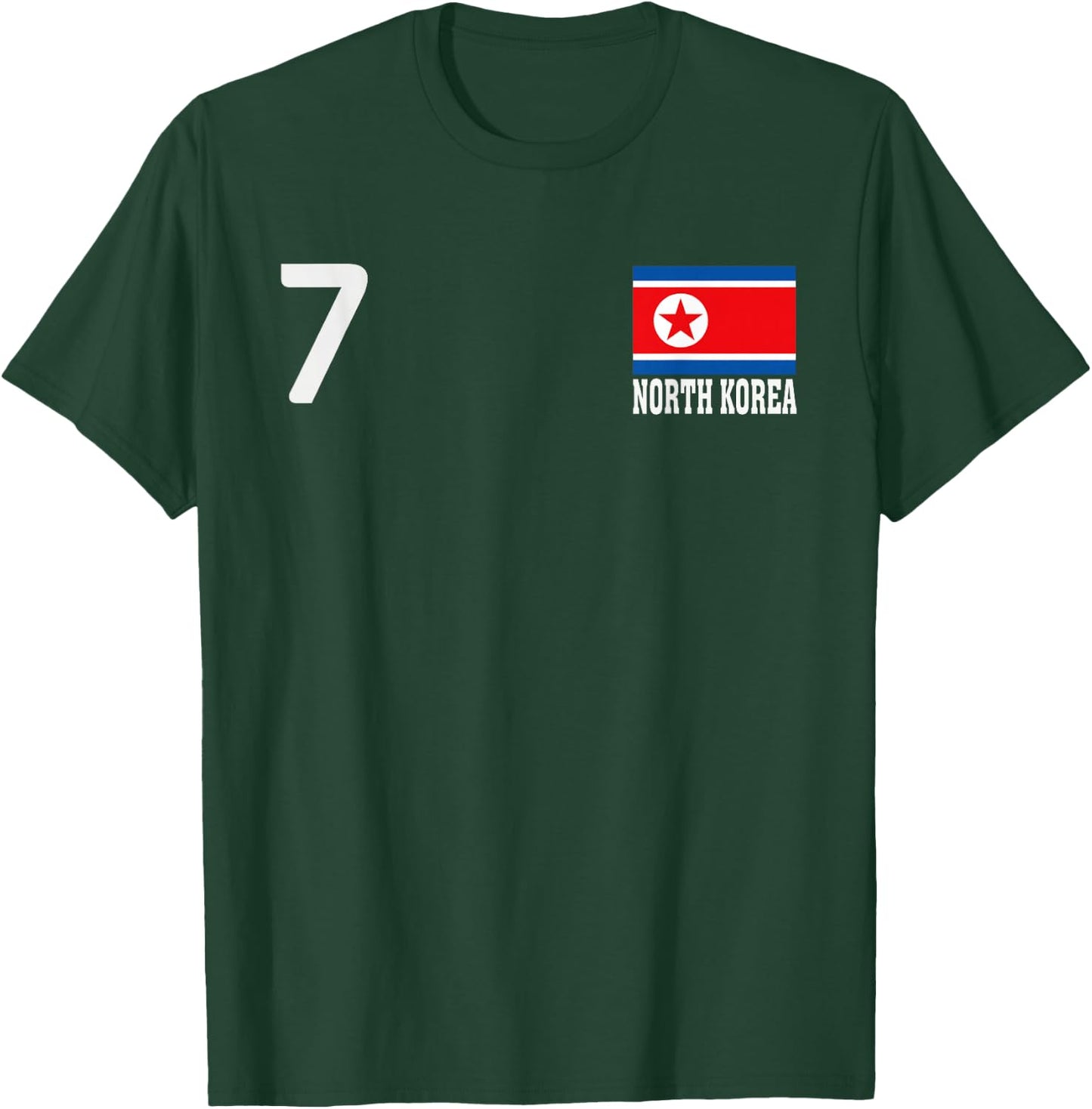 North Korea 7 National Flag Country Pride Heritage T-Shirt - T-Shirt | Forest