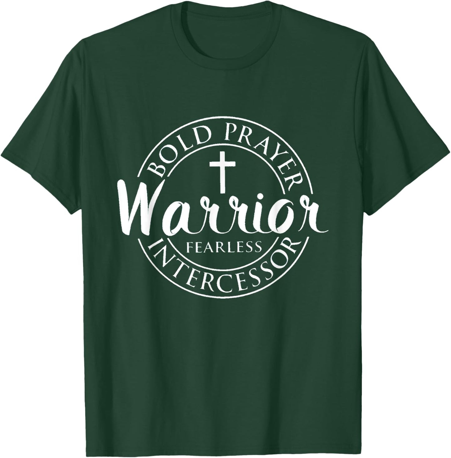 Prayer Warrior Black -Adults , Small, Short Sleeve, Religious Theme T-Shirt - T-Shirt | Forest