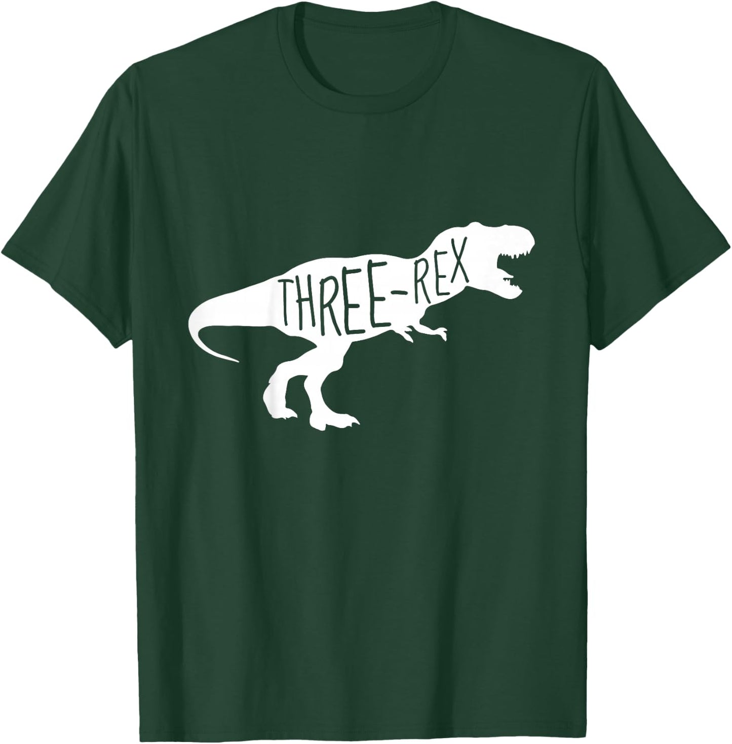 3 Year Old Birthday Girl & Boy Gift Shirt Dinosaur Three Rex T-Shirt - T-Shirt | Forest